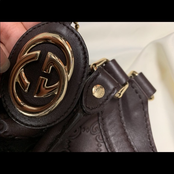 Brown leather Sukey Gucci bag medium - Picture 5 of 6